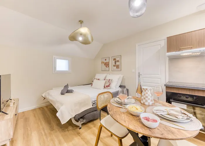 Apartament La Indigo 4 Personnes 3 Lits Bureau Fibre Proche Gare De Compiegne Janville (Calvados)