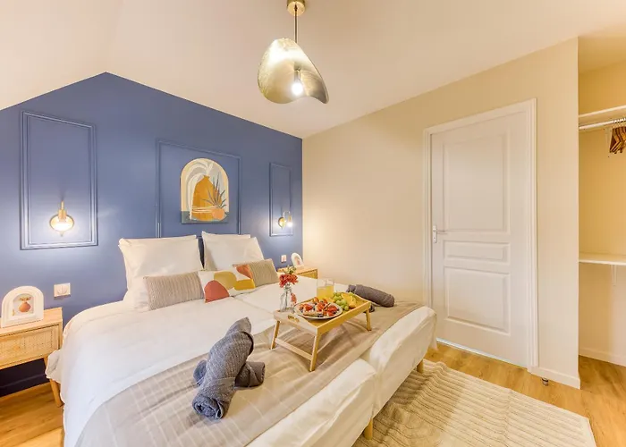 La Indigo 4 Personnes 3 Lits Bureau Fibre Proche Gare De Compiegne Apartament Janville (Calvados)